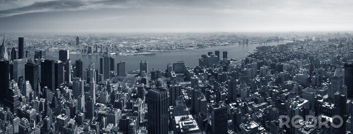 Tableau  Skyline New York noir et blanc