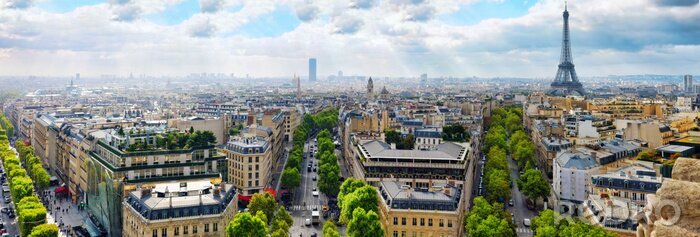 Tableau  Skyline Paris sous le soleil