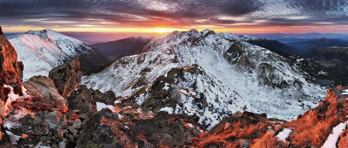 Tableau  Slovaquie Tatras - Winter panorama de montagne
