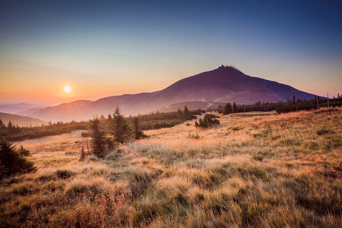 Tableau  Snezka dans le lever du soleil
