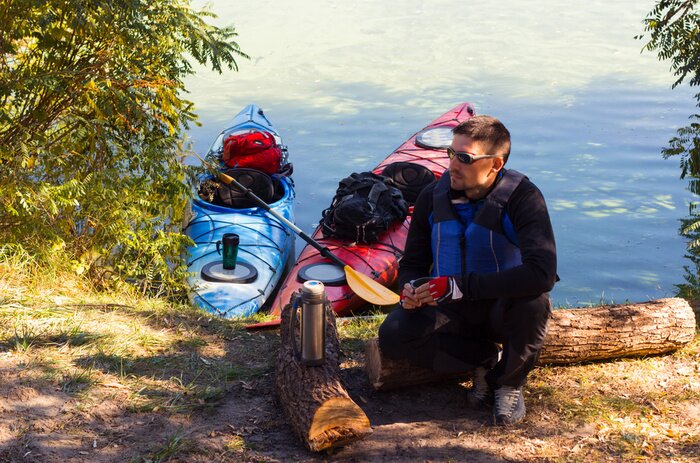 Tableau  Sport en plein air kayak