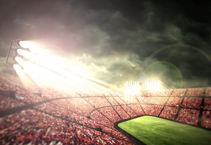 Tableau  Stade le soir