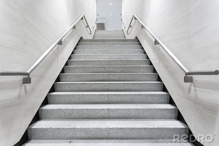 Tableau  stairs in building corridor