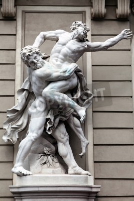 Tableau  Statue d'Hercule lutte contre Antée dans la Hofburg Quarters, Vienne