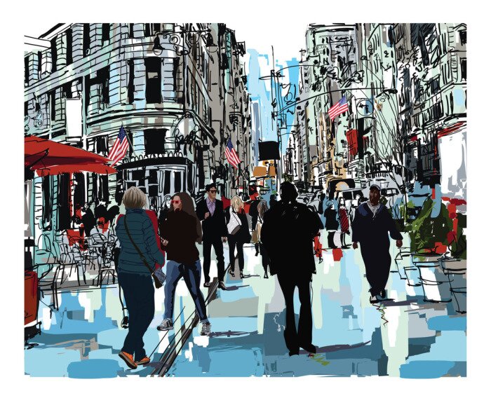 Tableau  Steet à New York