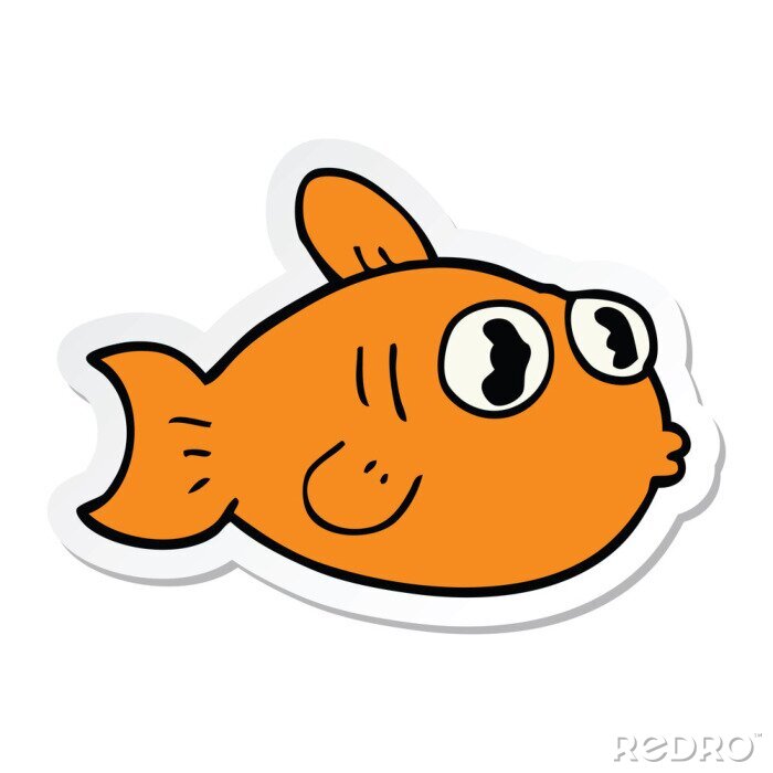 Tableau  sticker of a cartoon fish