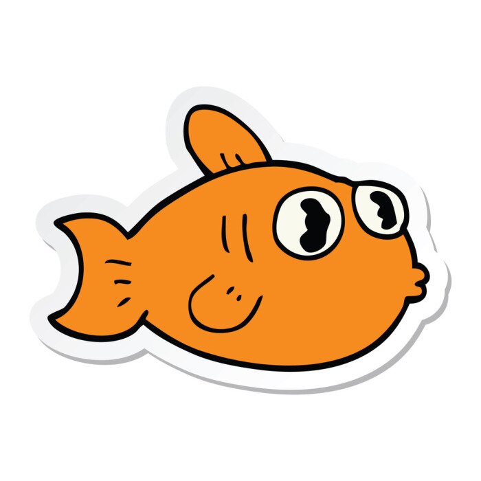 Tableau  sticker of a cartoon fish