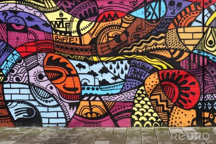 Tableau  Street art - Graffiti wall