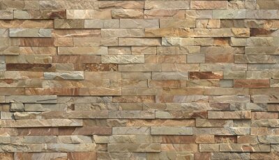 Tableau  Stripe stone wall pattern, seamless texture.