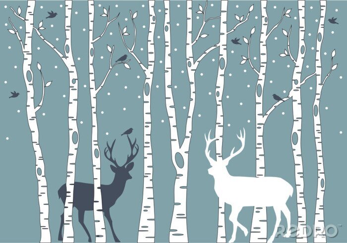 Tableau  Style scandi pour enfant arbres