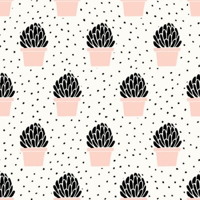 Succulentes en pot de couleur pastel