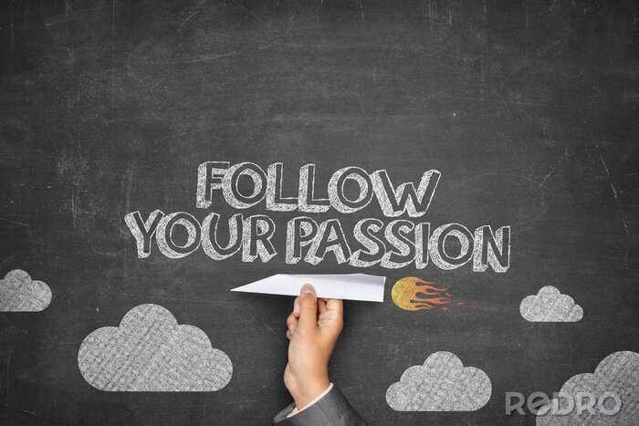 Tableau  Suivez votre concept de la passion