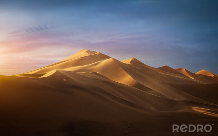 Tableau  Sunset in the desert - Dune 7, Namibia