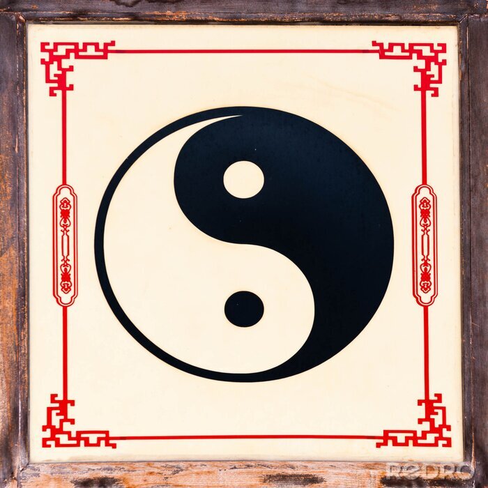 Tableau  Symboles du feng shui yin yang
