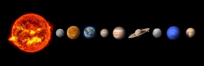 Tableau  Système solaire avec des planètes dans l'espace