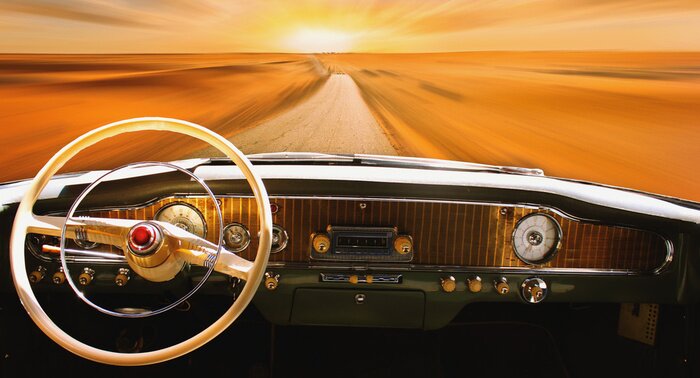 Tableau  Tableau de bord de voiture Vintage (fragment)