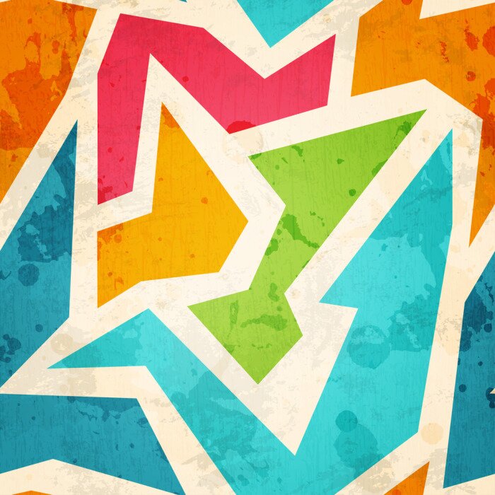 Tableau  Taches géométriques de couleurs vintage