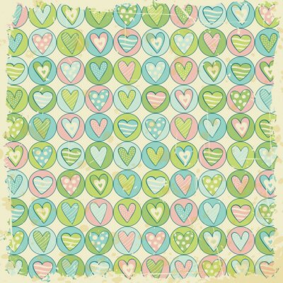 Tampons avec des cœurs