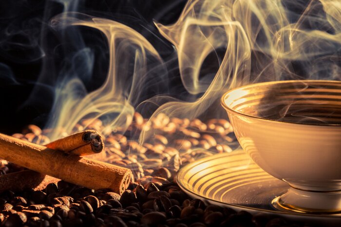 Tableau  Tasse à café et grains