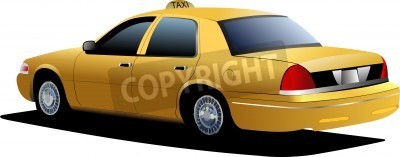 Taxi jaune abstrait