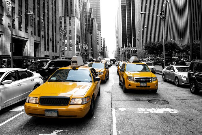 Tableau  Taxis dans une rue à New York