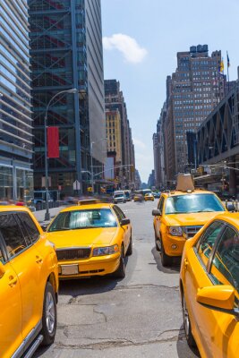 Taxis et gratte-ciels à New York