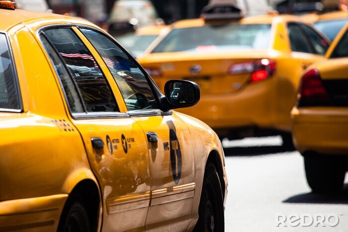 Tableau  Taxis roulant à Times Square