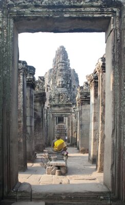 Tableau  Temple de Bayon à Angkor Thom, Angkor, Cambodge