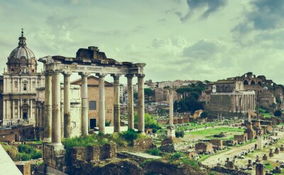 Tableau  Temple de Saturne et Forum Romain