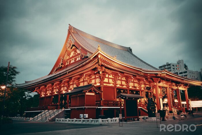 Tableau  temple de Tokyo