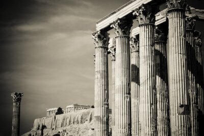 Tableau  Temple de Zeus et l'Acropole, Athènes