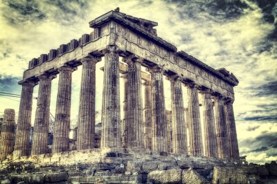 Tableau  Temple du Parthénon sur l'Acropole d'Athènes, Grèce