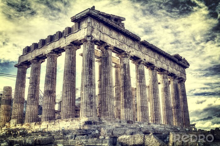 Tableau  Temple du Parthénon sur l'Acropole d'Athènes, Grèce
