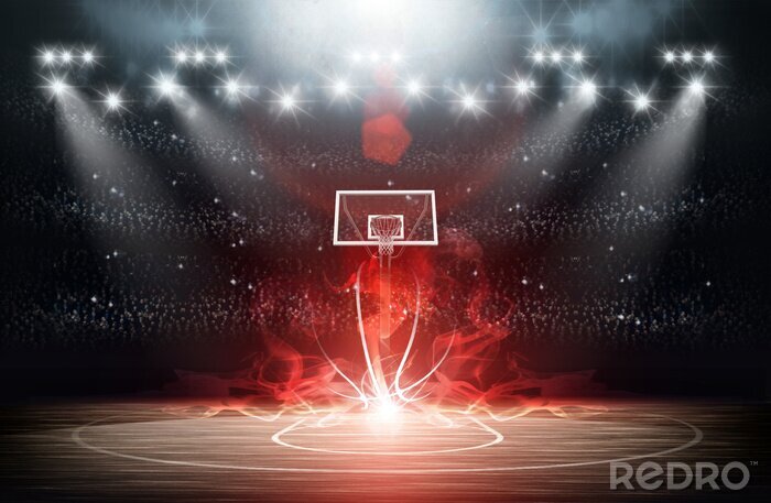 Tableau  Terrain de basket abstrait