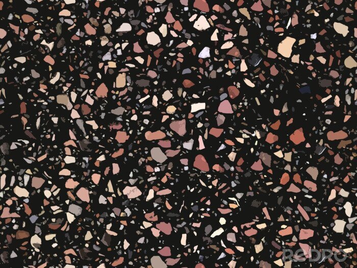 Tableau  Terrazzo flooring texture, seamless pattern background. Abstract vector design for print on floor, wall, tile or textile.