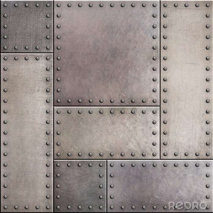 Tableau  Texture avec des éléments métalliques