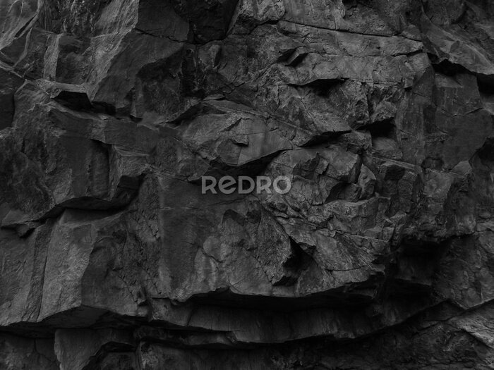 Tableau  Texture de pierre en noir