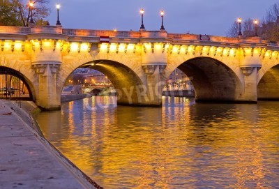 Tableau  The beautiful Pont Neuf (Neuf Bridge) of Paris at dawn