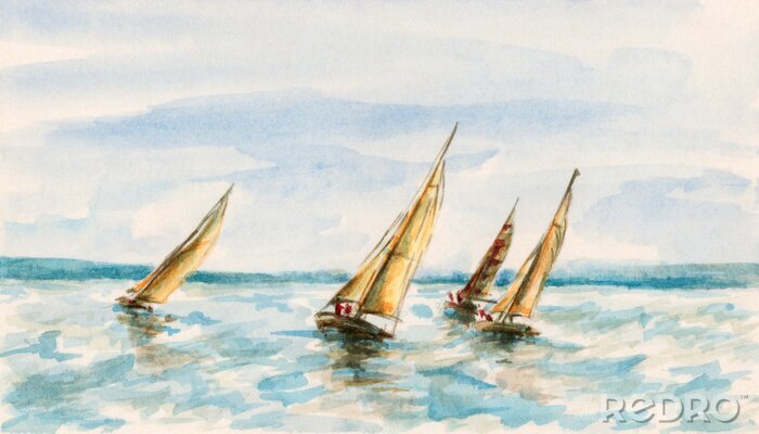 Tableau  The race of sailboats