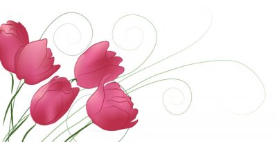 Tableau  Thème minimaliste avec des tulipes