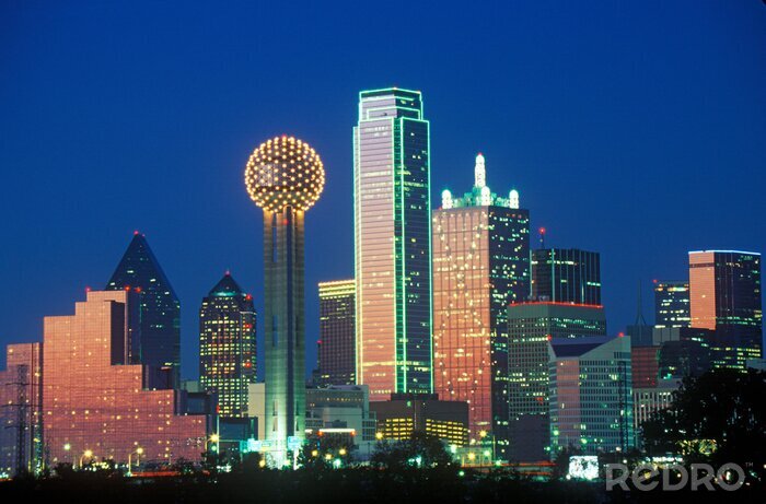 Tableau  Toits de la ville de Dallas
