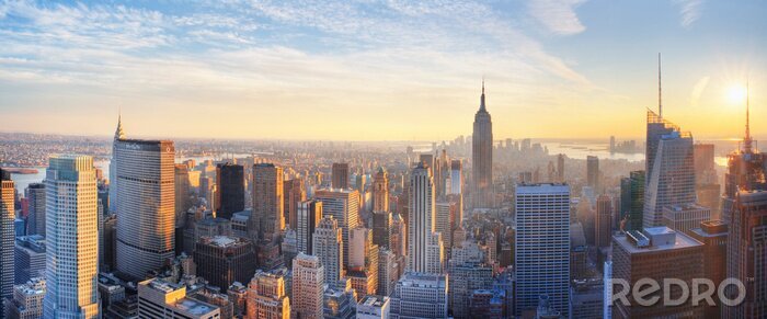 Tableau  Toits de la ville de New York avec Manhattan