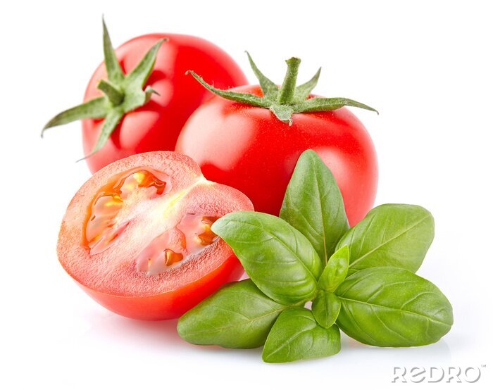 Tableau  Tomates rouges et basilic