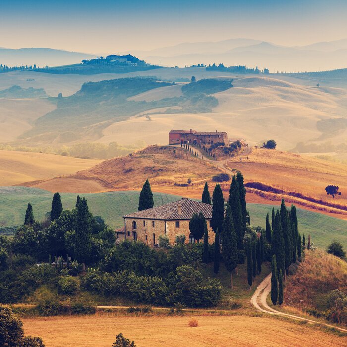 Tableau  Toscane, Italie - San Quirico d'Orcia