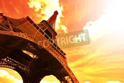 Tableau  Tour Eiffel (Tour Eiffel) au coucher du soleil - Paris, France