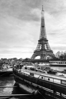Tableau  Tour Eiffel Vue sur la rivière