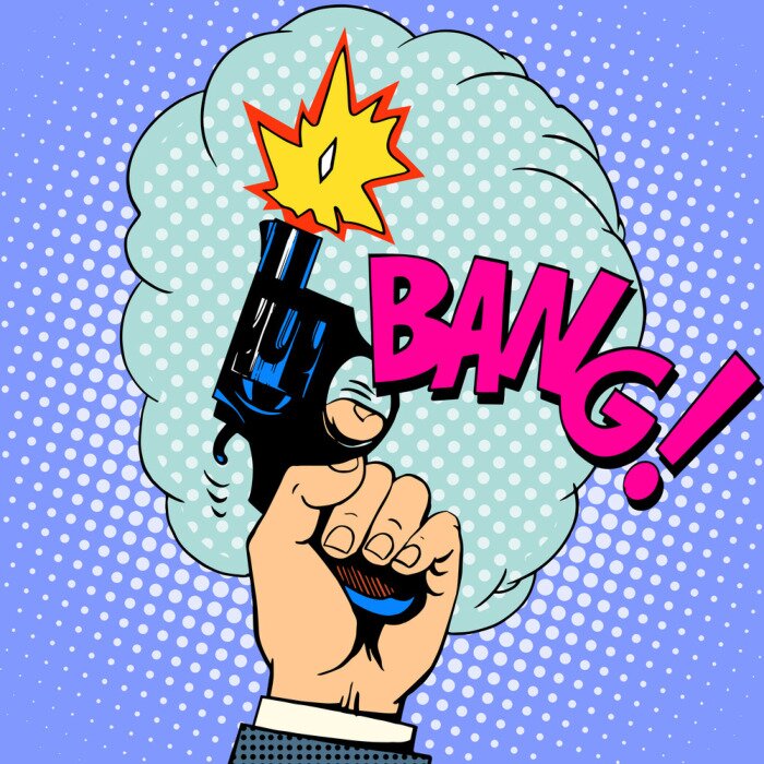 Tableau  Tourné bang gun