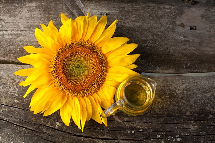 Tableau  Tournesol et un verre