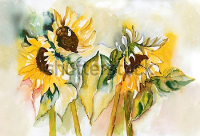 Tableau  Tournesols aquarelles