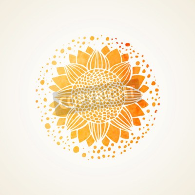 Tableau  Tournesols peints sur fond clair